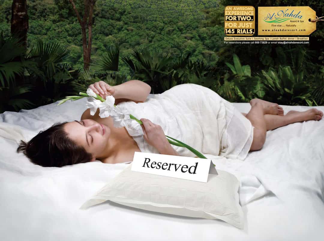 20. Iklan Poster Cetak Lucu: Brand "Al Nahda Resort and Spa" - Design Erlistic