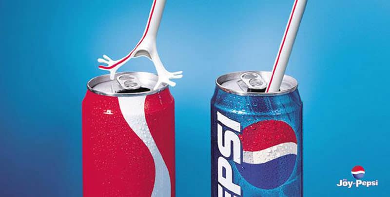 23. Iklan Koran Lucu: Brand "Joy Pepsi" - Design Erlistic