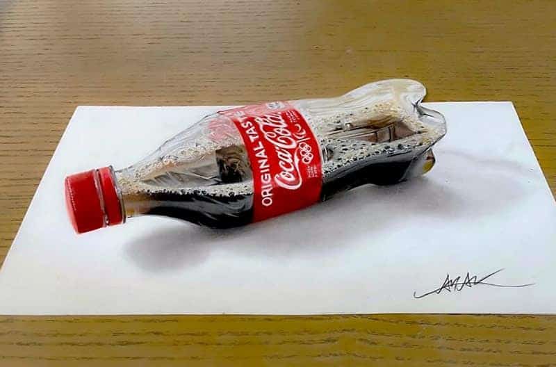 00. Gambar 3D "Coca Cola Merah" - Design Erlistic